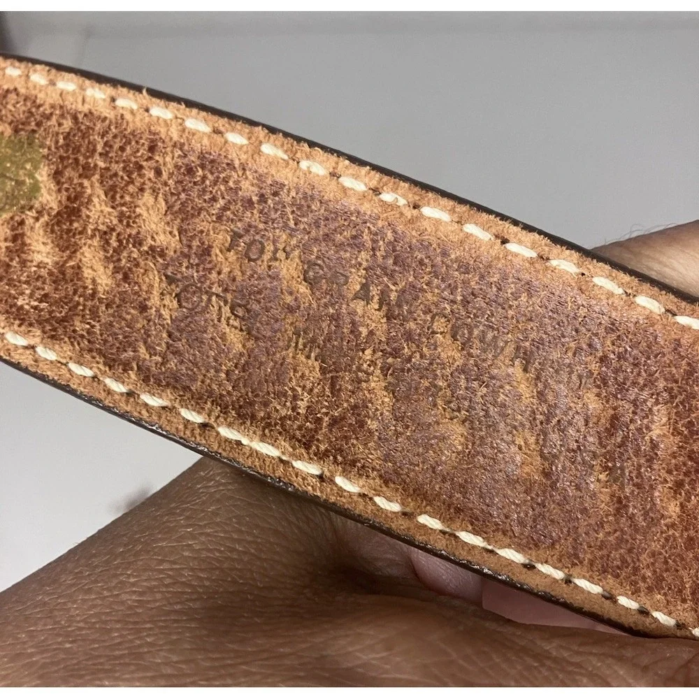 Vtg Torel 565 Top Grain Cowhide Belt Sz 39 Brown Tooled Leather Belt Texas